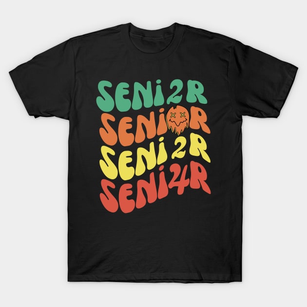 Retro Groovy Senior 2024 T-Shirt by Teewyld